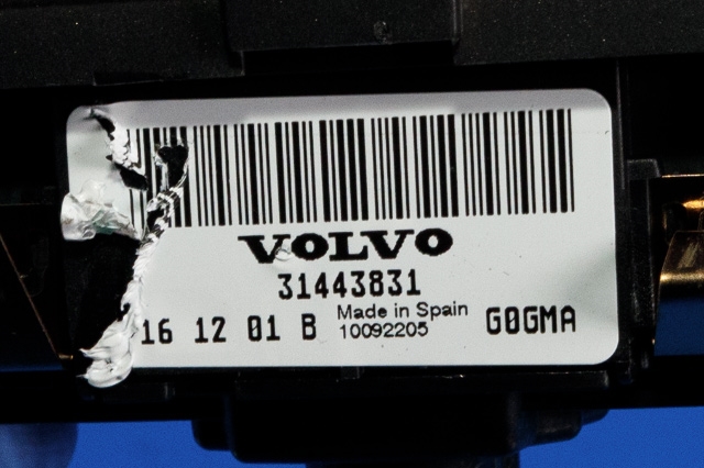 Bryter lys til Volvo V40 2012-2019  (VOLVO|31443831|)
