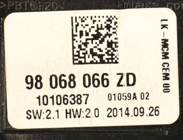 Bryter diverse til Peugeot 508 2014-2018 (Type I, Fase 2)  (PEUGEOT|98 068066 ZD|)
