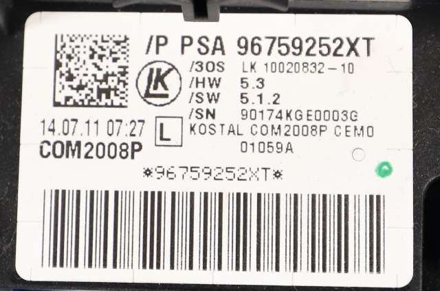 Bryter combi til Citroën DS4 2011-2017 (CITROEN|96 759252 XT|)