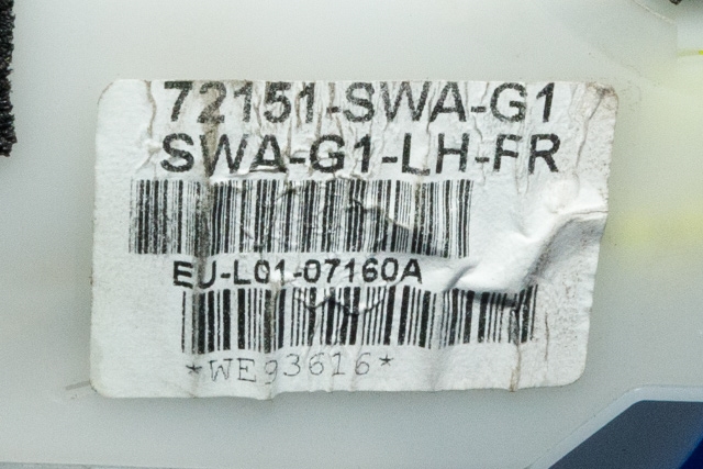 Låsekasse venstre foran til Honda CR-V 2007-2012 (Type III)  (HONDA|72151-SWA-G1|)