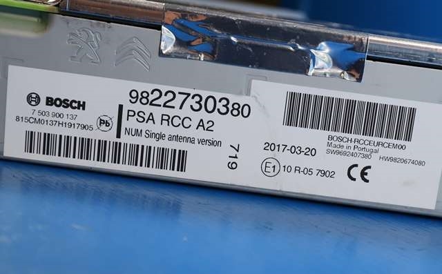 Bilstereo til Citroën C3 2016-->> (Type III)  (CITROEN|98 227303 80|)
