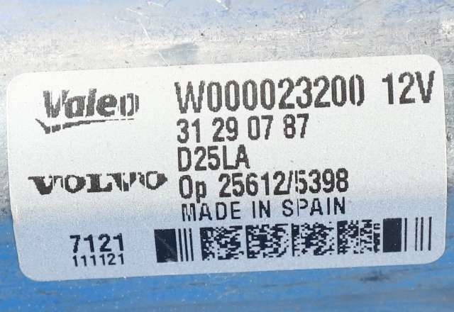 Viskermotor bakrute til Volvo V70 2007-2013 (Type III, Fase 1)  (VOLVO|31290787|)