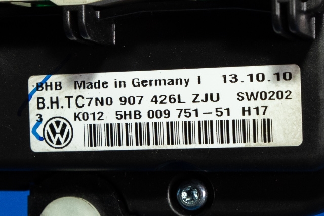 Varmeapparat betjening til VW Caddy 2010-2015 (Type III, Fase 2)  (HELLA|5HB 009 751-51|7N0 907 426 L|)