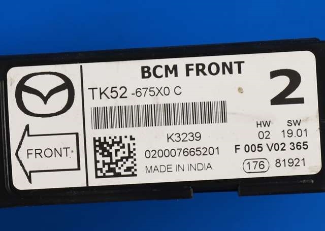 Styreenhet comfort (BCM) til Mazda 3 2016-2019 (Type III, Fase 2) (MAZDA|TK52-67-5X0|)