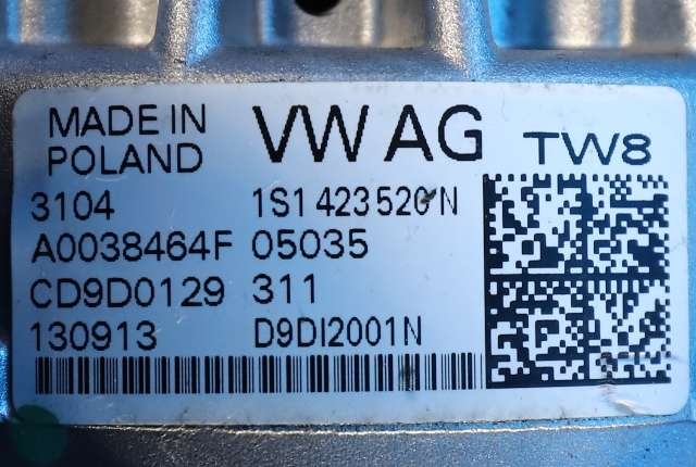 Rattaksel elektrisk servo til VW E-Up 2013-2019 (VAG|1S1 423 520 N|)