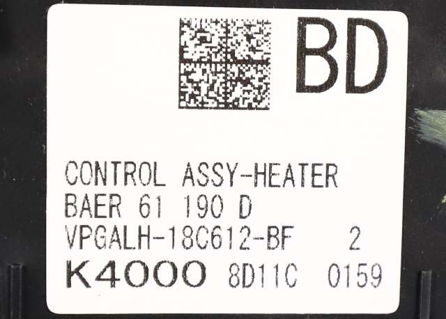 Varmeapparat betjening til Mazda 3 2016-2019 (Type III, Fase 2) (MAZDA|BAER-61-190 D|)