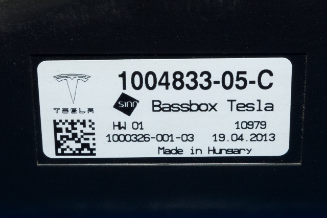 Bilstereo sub-woofer til Tesla Model S 2013-2016 (Fase 1)  (TESLA|1004833-05-C|)