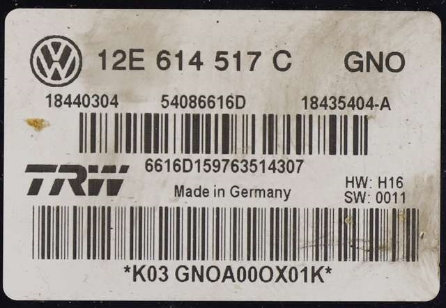 ABS sentral til VW E-Up 2013-2019  (VAG|12E 614 517 C|)
