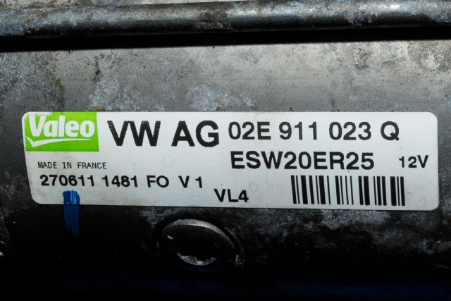 Starter diesel til VW Passat 2011-2015 (B7) (B7) (VALEO|ESW20ER25|02E 911 023 Q|)