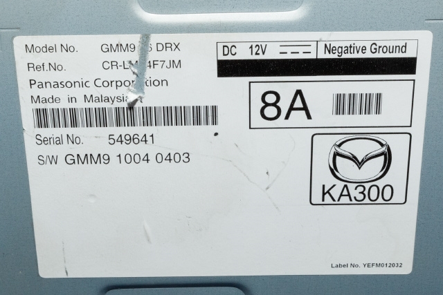 Bilstereo diverse til Mazda 6 2015-2018 (Type III, Fase 2) (MAZDA|GMM9-66-DRX|)