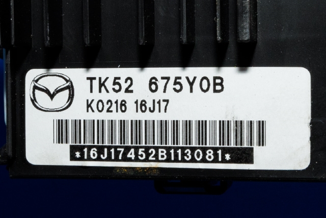 Styreenhet comfort (BCM) til Mazda 6 2015-2018 (Type III, Fase 2) (MAZDA|TK52-67-5Y0B|)