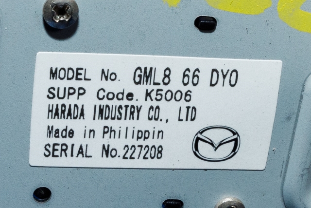 Antenne navigasjon til Mazda 6 2015-2018 (Type III, Fase 2) (MAZDA|GML8-66-DY0|)