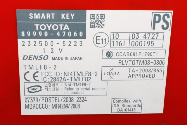 Styreenhet nøkkelfri/keyless til Toyota Prius 2009-2016 (Type III) (COMBI) (COMBI) (TOYOTA|89990-47060|)