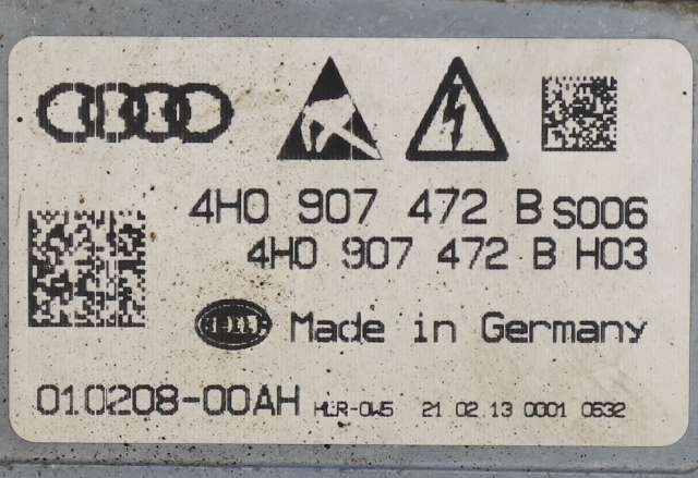 Styreenhet xenon/ballast til Audi A6 2011-2014 (Type IV, Fase 1) (C7) (C7) (VAG|4H0 907 472 B|)
