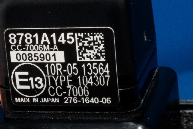 Parkeringskamera bak til Mitsubishi Outlander 2015-->> (Type III, Fase 2) (MITSUBISHI|8781A145|)