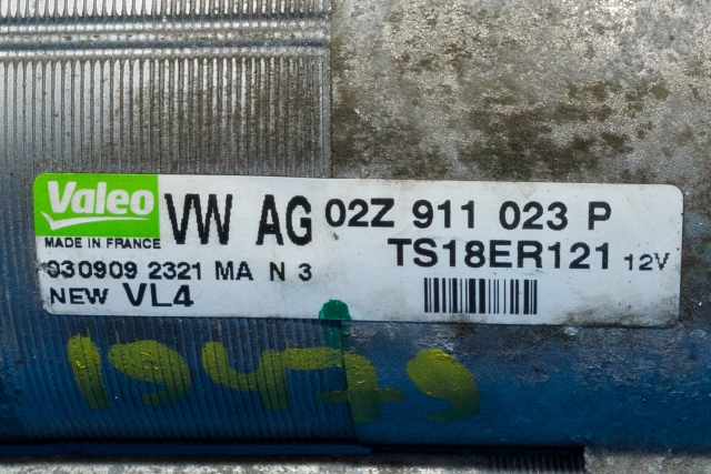 Starter diesel til VW Golf VI 2008-2012 (VALEO|TS18ER121|02Z 911 023 P|)