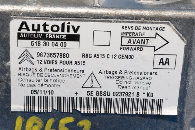 Styreenhet airbag hovedsensor til Citroën DS3 2010-2019  (CITROEN|96 736578 80|)