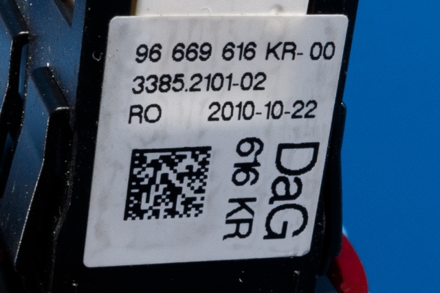 Bryter nødblink til Citroën DS3 2010-2019  (CITROEN|96 669616 KR|)