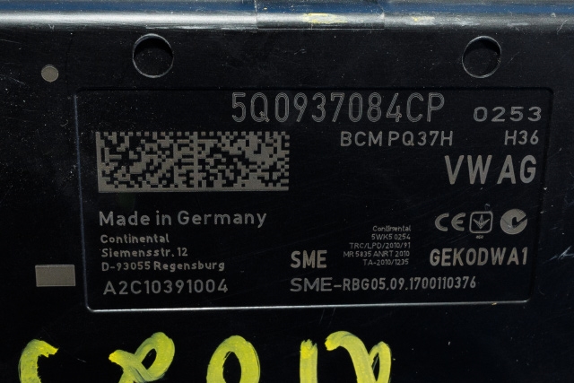 Styreenhet comfort (BCM) til VW e-Golf 2017-2020 (Fase 2) (VAG|5Q0 937 084 CP|)