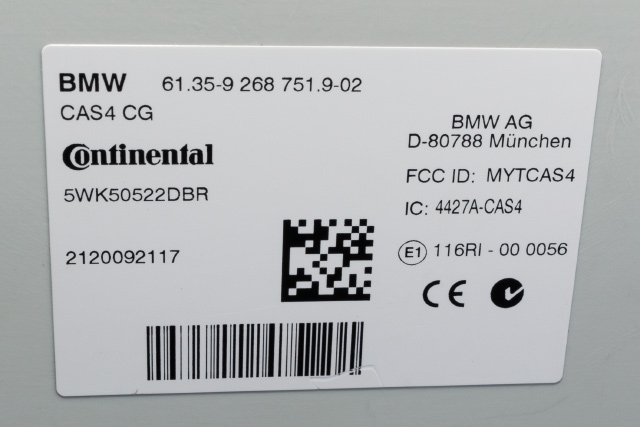 Styreenhet diverse til BMW 5-Serie 2010-2017 (F10/F11) (F10/F11) (CONTINENTL|5WK5 0522DBR|61.35-9 268 751|)