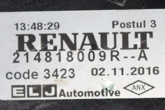Kjølevifte til Renault Clio 2016-2019 (Type IV, Fase 2)  (RENAULT|2148 18009R|)
