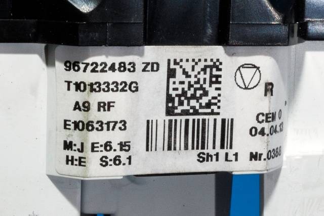 Varmeapparat betjening til Peugeot 208 2012-2019 (Type I) (VALEO|T1013332G|96 722483 ZD|)