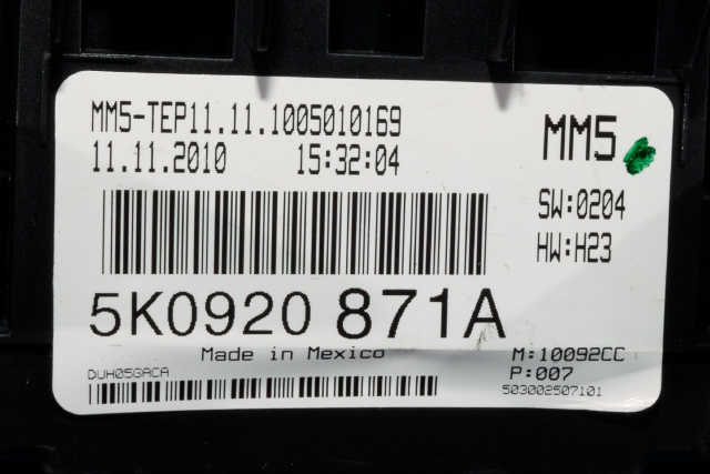 Instrumentpanel til VW Golf VI 2008-2012 (VAG|5K0 920 871 A|)