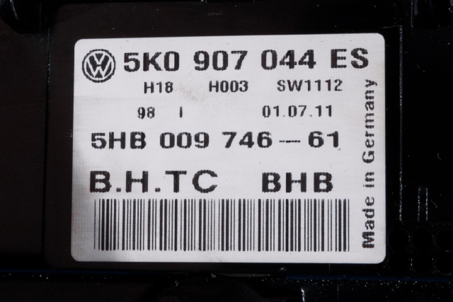 Varmeapparat betjening til VW Passat 2011-2015 (B7) (B7) (VAG|5K0 907 044 ES|)