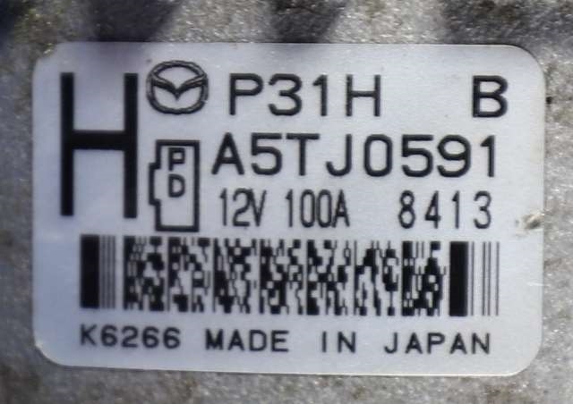 Dynamo til Mazda 3 2016-2019 (Type III, Fase 2)  (MITSUBISHI|A5TJ0591|)