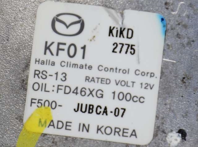 Aircondition kompressor til Mazda CX-5 2012-2017 (Type I)  (HALLA|F500-JUBCA-07|)