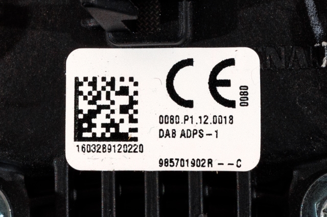 Airbag rattpute til Renault Megane 2016-->> Type IV  (RENAULT|9857 01902R-C|)