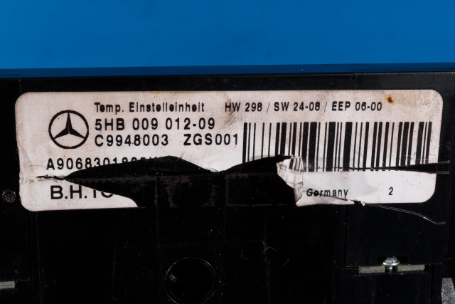 Varmeapparat betjening til Mercedes Sprinter 2006-2013 (Fase 1) (906) (906) (HELLA|5HB 009 012-09|)