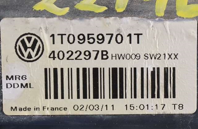 Ruteheis venstre foran til VW Caddy 2010-2015 (Type III, Fase 2) (VAG|1T0 959 701 T|5K0 959 793|)