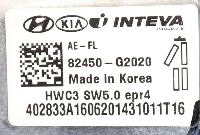 Ruteheis venstre foran til Hyundai Ioniq Hybrid 2016-2019 (Fase 1)  (HYUNDAI|82450-G2020|)