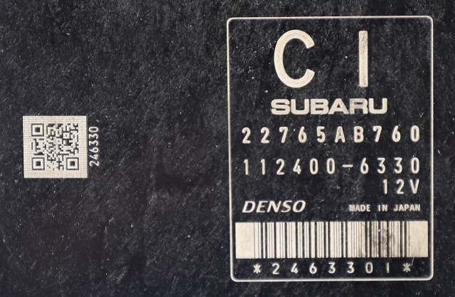 Styreenhet motor til Subaru Outback 2009-2014 (Type IV)  (DENSO|112400-6330|22765-AB760|)