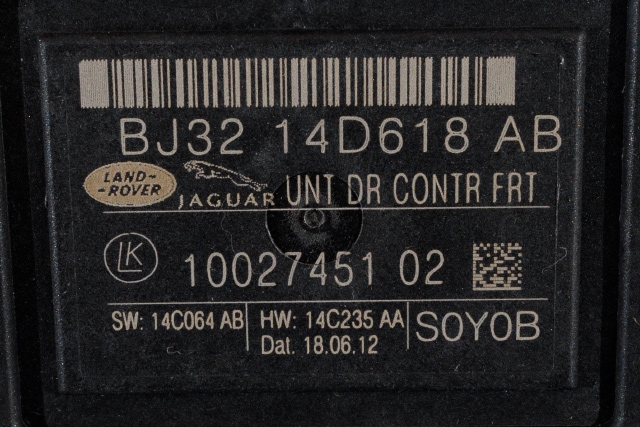 Styreenhet dør venstre foran til Land Rover Range Rover, Evoque 2011-2019 (Type I) (LAND ROVER|BJ32-14D618-AB|)