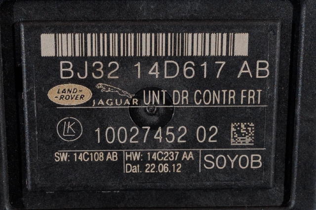 Styreenhet dør høyre foran til Land Rover Range Rover, Evoque 2011-2019 (Type I)  (LAND ROVER|BJ32-14D617-AB|)