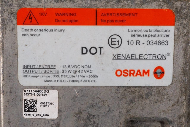 Styreenhet xenon/ballast til Land Rover Range Rover, Evoque 2011-2019 (Type I) (OSRAM|35XT6-S-D3|)