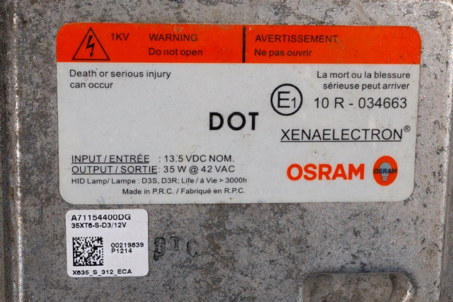 Styreenhet xenon/ballast til Land Rover Range Rover, Evoque 2011-2019 (Type I) (OSRAM|35XT6-S-D3|)