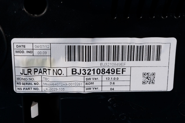 Instrumentpanel til Land Rover Range Rover, Evoque 2011-2019 (Type I)  (LAND ROVER|BJ32-10849-EF|)
