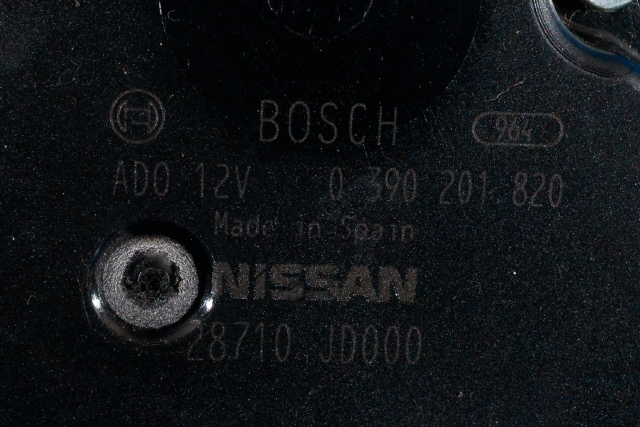 Viskermotor bakrute til Nissan Qashqai 2007-2010 (Type I, Fase 1) (BOSCH|0 390 201 820|28710-JD000|)