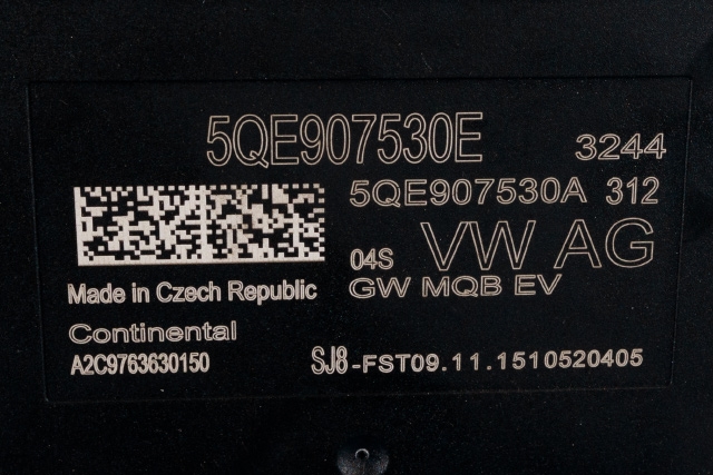 Styreenhet diverse til Audi A3 2012-2016 (Type III, Fase 1)  (CONTINENT|A2C9763630150|5QE 907 530 E|)