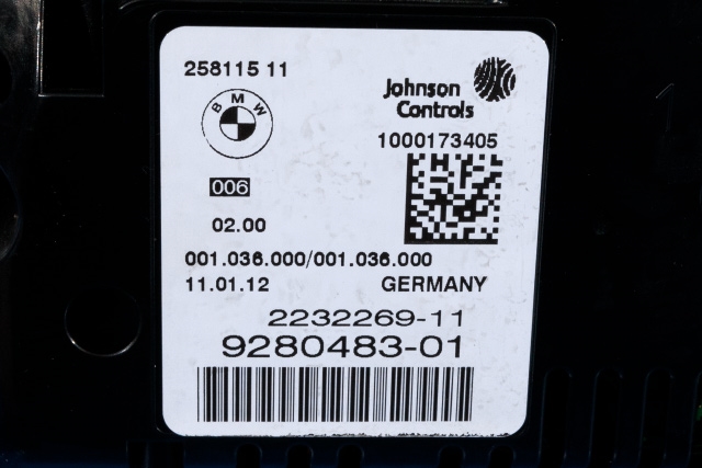 Instrumentpanel til BMW 5-Serie 2010-2017 (F10/F11) (F10/F11) (BMW|9 280 483|)
