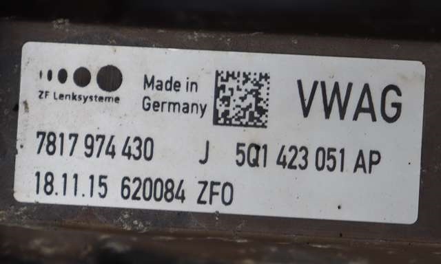 Tannstang elektrisk til Audi A3 2012-2016 (Type III, Fase 1)  (VAG|5Q1 423 051 AP|5Q0 909 144 S. MERKNAD|)