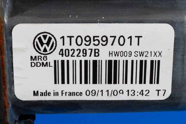 Ruteheis, kun motor, venstre foran til Škoda Octavia 2009-2013 (Type II, Fase 2) (VAG|1T0 959 701 T|)