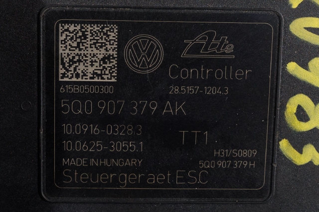 ABS sentral til Audi A3 2012-2016 (Type III, Fase 1)  (VAG|5Q0 614 517 AL|5Q0 907 379 AK|)