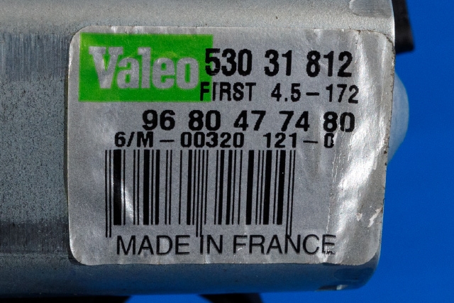 Viskermotor bakrute til Peugeot 3008 2009-2016 (Type I)  (VALEO|530 31 812|96 804774 80|)