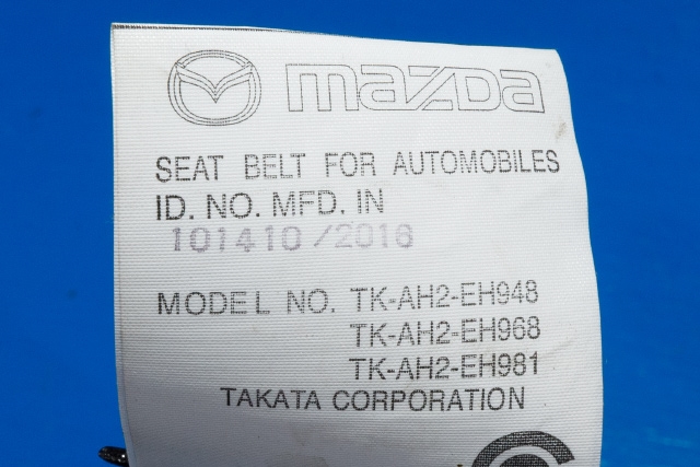 Sikkerhetsbelte foran høyre til Mazda 6 2015-2018 (Type III, Fase 2)  (MAZDA|TK-AH2-EH948|)