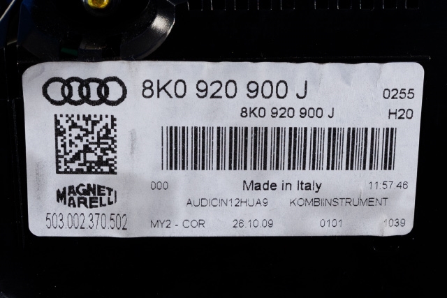Instrumentpanel til Audi A4 2007-2014 (Type IV) (B8) (B8) (VAG|8K0 920 900 J|)