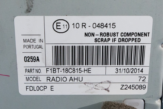 Bilstereo til Ford Transit Connect 2013-2018 Type II, Fase 1 (FORD|F1BT-18C815-HE|)